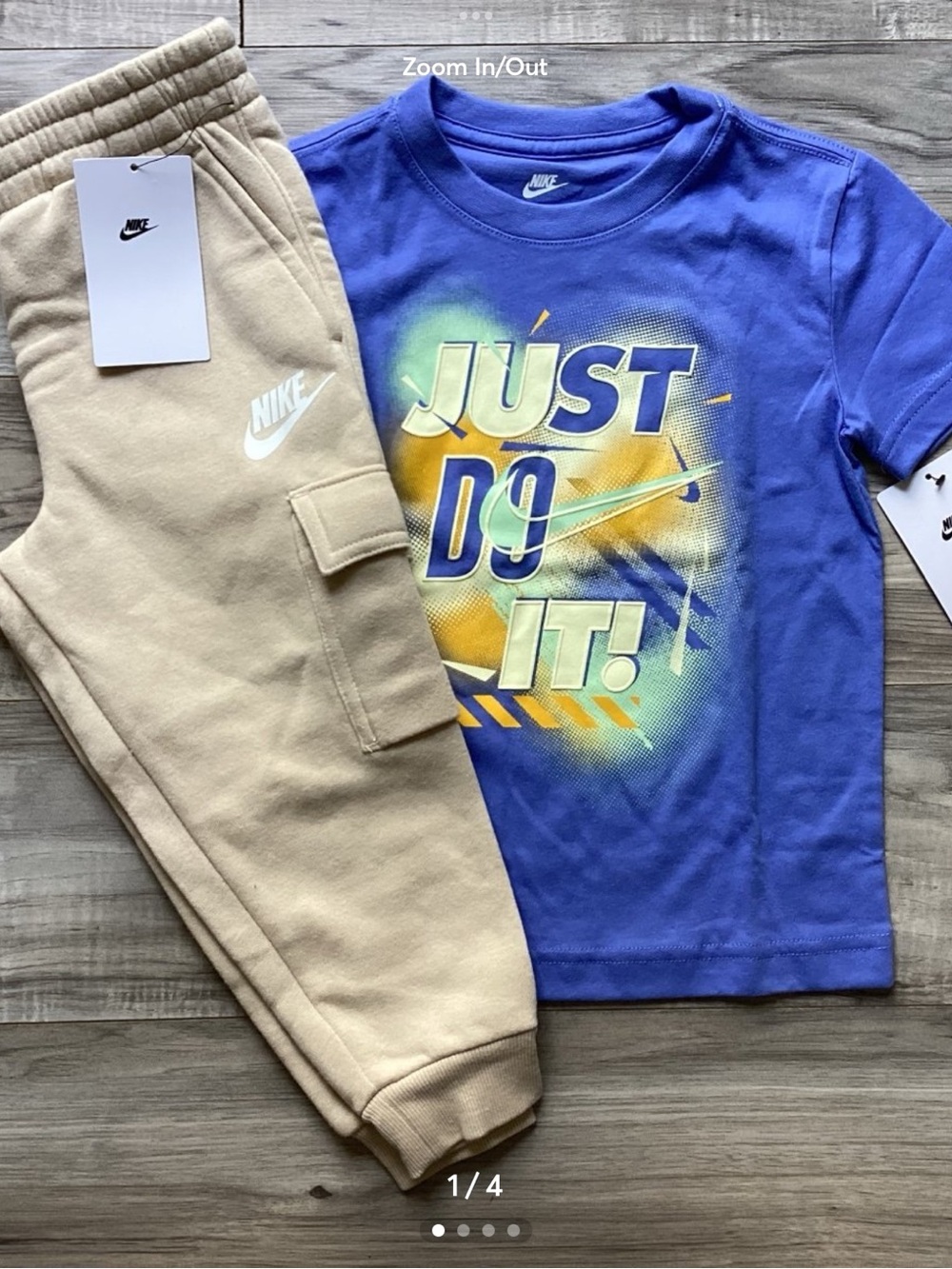 Nike boys Tee & cargo Joggers outfit size 4(NWT) ~PRICE FIRM, NO OFFERS~